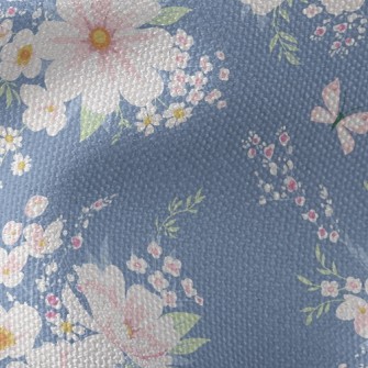 Pink Retro Flowers Waterproof Canvas