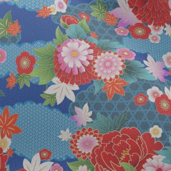 Bright Japanese Flowers Chiffon