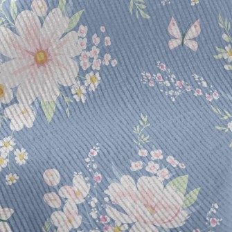 Pink Retro Flowers Standard Corduroy