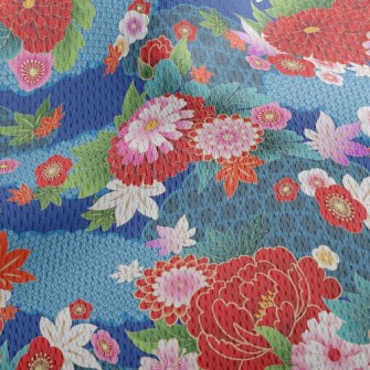 Bright Japanese Flowers Athletic Mesh Flat Back