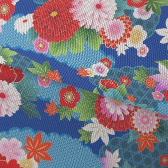 Bright Japanese Flowers Waterproof Oxford