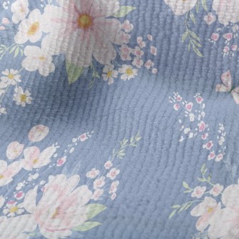 Pink Retro Flowers Terry