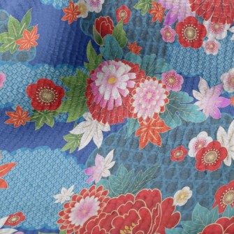 Bright Japanese Flowers Terry