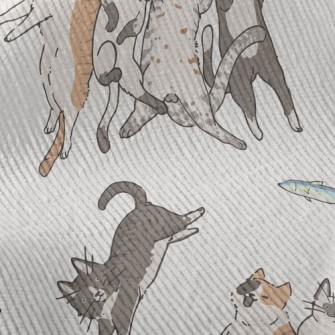 Snatch The Little Fish Cat Standard Corduroy