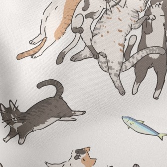 Snatch The Little Fish Cat Stretch Ponte