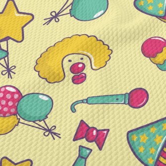 Clown Birthday Party Birdseye Piqué