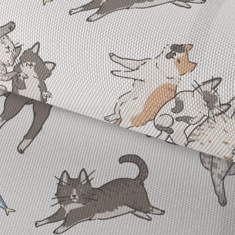 Snatch The Little Fish Cat Waterproof Oxford