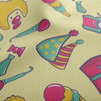 Clown Birthday Party Athletic Mesh Flat Back