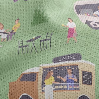 Delicious Mobile Food Truck Athletic Mesh Flat Back