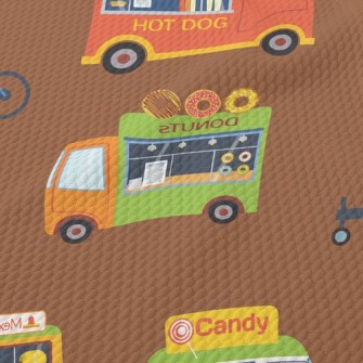 Various Food Trucks Birdseye Piqué