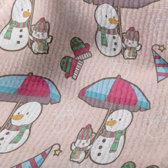 Funny Snowman And Kitten Terry