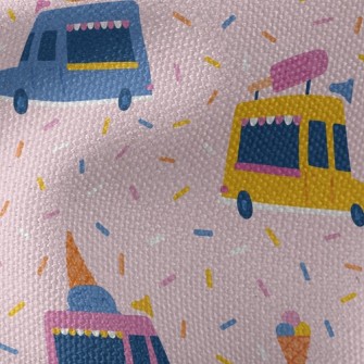 Ice Cream Truck Waterproof Canvas