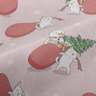 Cat Carries Gifts Performance Linen