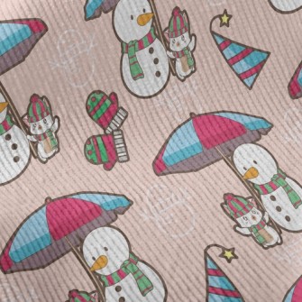 Funny Snowman And Kitten Standard Corduroy