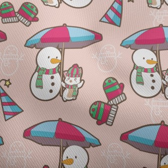 Funny Snowman And Kitten Dobby