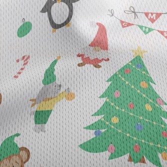 Christmas Animal Party Athletic Mesh Flat Back