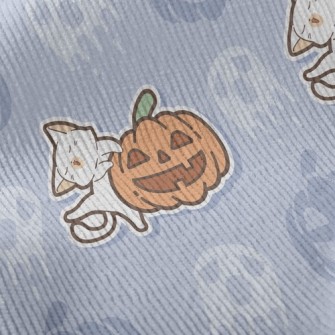 Laughing Pumpkin And Cat Standard Corduroy