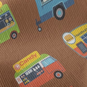 Various Food Trucks Standard Corduroy