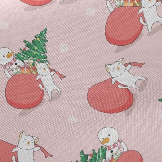 Cat Carries Gifts Twill