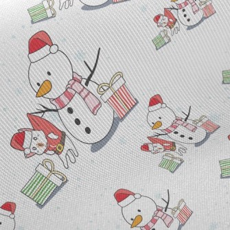 Christmas Snowman Trick Cat Twill
