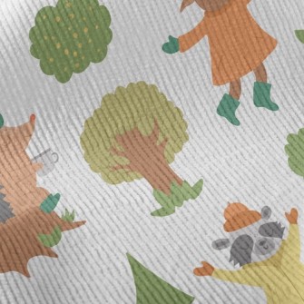 Small Animals Playing In The F Standard Corduroy