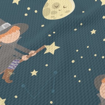 Full Moon Witch Owl Birdseye Piqué