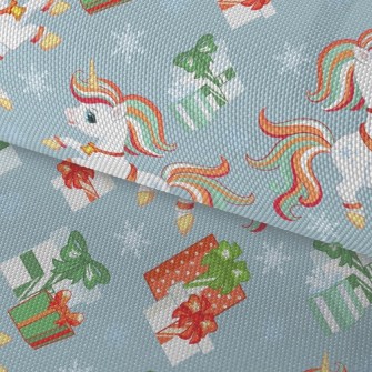 Christmas Color Unicorn Waterproof Oxford
