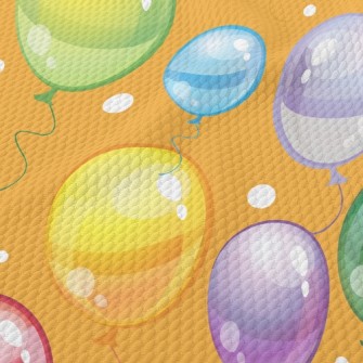 Colorful Oval Balloon Birdseye Piqué