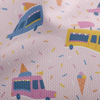 Ice Cream Truck Athletic Mesh Flat Back