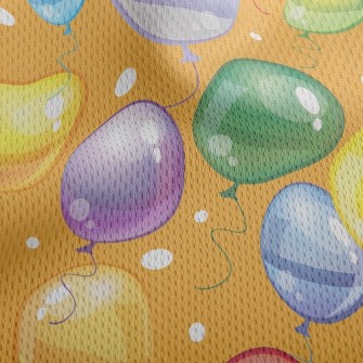 Colorful Oval Balloon Athletic Mesh Flat Back