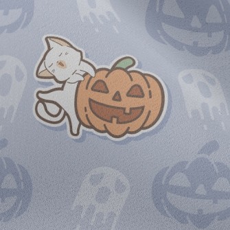 Laughing Pumpkin And Cat Chiffon