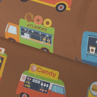 Various Food Trucks Waterproof Oxford