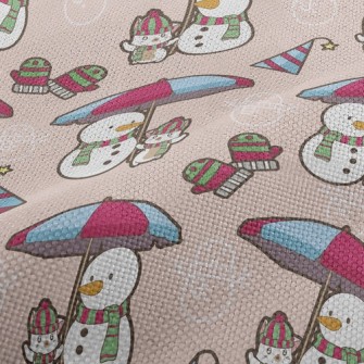 Funny Snowman And Kitten Performance Linen