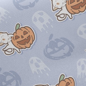 Laughing Pumpkin And Cat Twill