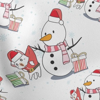 Christmas Snowman Trick Cat Stretch Ponte