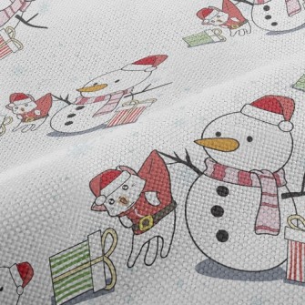 Christmas Snowman Trick Cat Performance Linen
