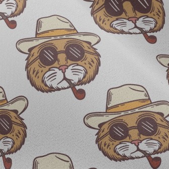 Cool Smoking Pipe Cat Chiffon