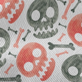 Watercolor Two-color Skull Standard Corduroy