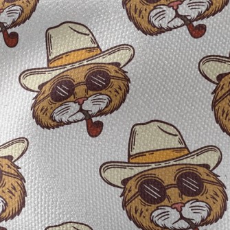 Cool Smoking Pipe Cat Waterproof Canvas