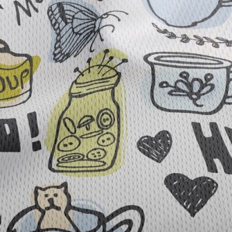 Mini Cup Kitten Athletic Mesh Flat Back