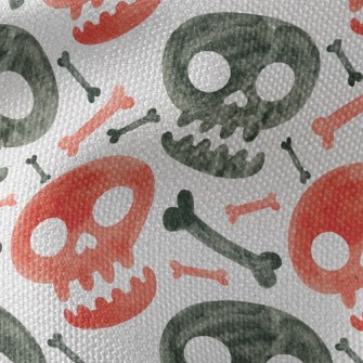 Watercolor Two-color Skull Waterproof Canvas