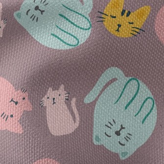 Cute Cat Family Waterproof Canvas