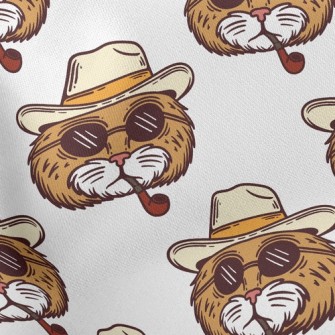 Cool Smoking Pipe Cat Stretch Ponte