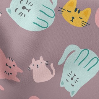 Cute Cat Family Stretch Ponte
