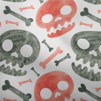 Watercolor Two-color Skull Dobby