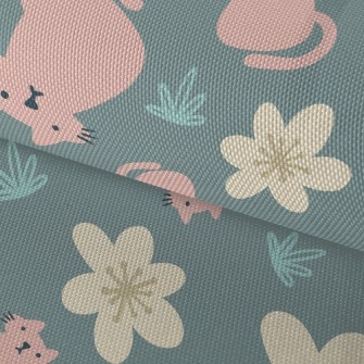 Kitten Little Flower Waterproof Oxford