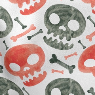 Watercolor Two-color Skull Stretch Ponte