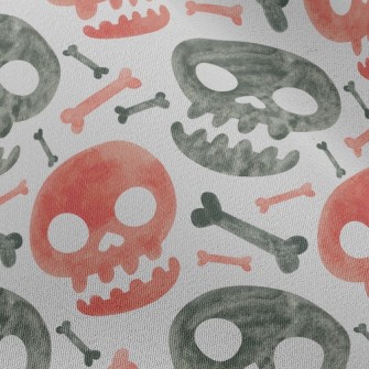 Watercolor Two-color Skull Chiffon