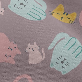 Cute Cat Family Chiffon