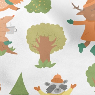 Small Animals Playing In The F Micro Fleece